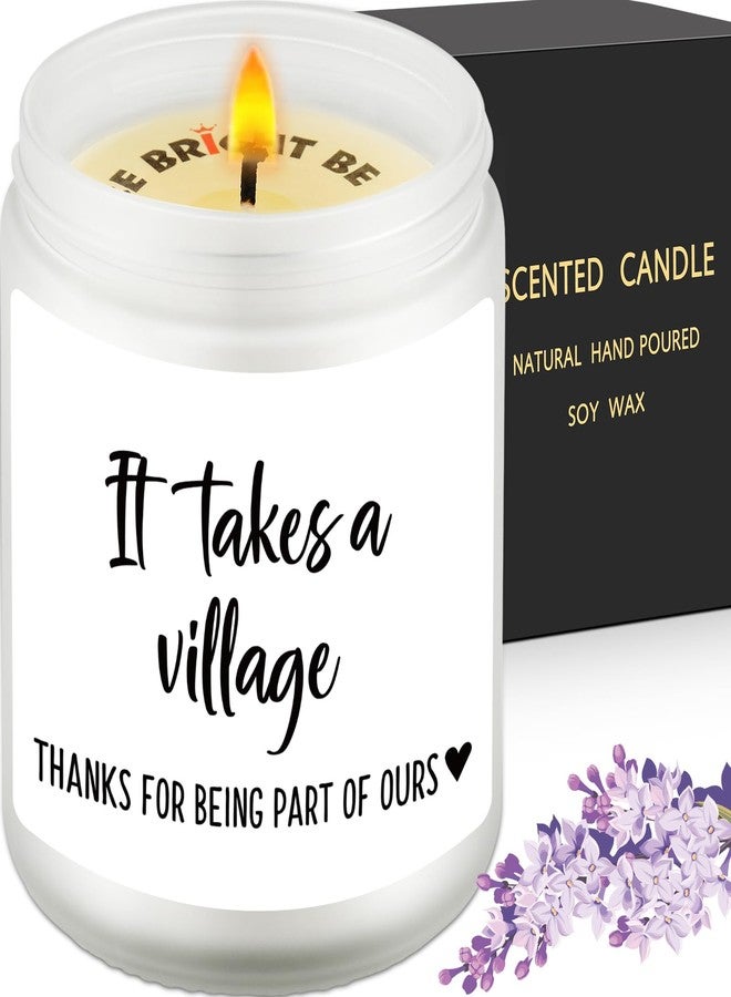 VIISPIRIT Thank You Gifts, Appreciation Candle - It Takes a Village, Thanks for Being Part of Ours, Unique Gift for Nannies, Teachers, Babysitters, Coaches, Friends, Coworkers, Bosses, Gift for Grandparents - Image 1